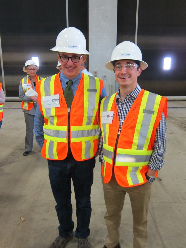 The author and Jason Barbose about to tour the Poet/DSM Project Liberty facility.  Photo credit Brendan McLaughlin.