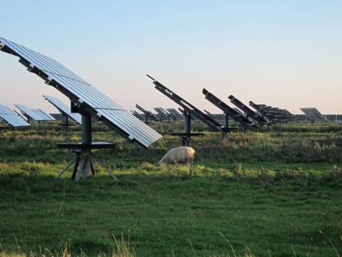 PV arrays at Burgersolarpark in Northern Germany