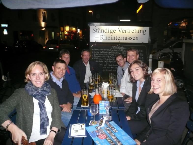 HBF Green Jobs Tour Delegates at a beer garden in Berlin, Germany