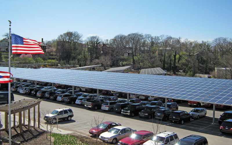 Solar PV array at Cincinnati zoo