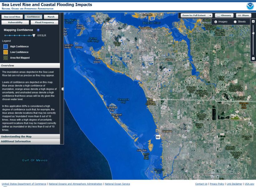 6 foot sea level rise Sarasota Florida