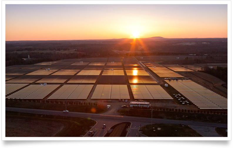 Apple's solar farm in North Carolina. Source: Apple