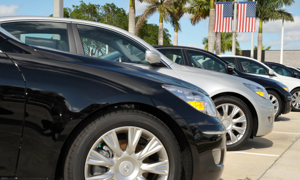 Cars are lined waiting for prospective buyers willing to take the first step in the buying process