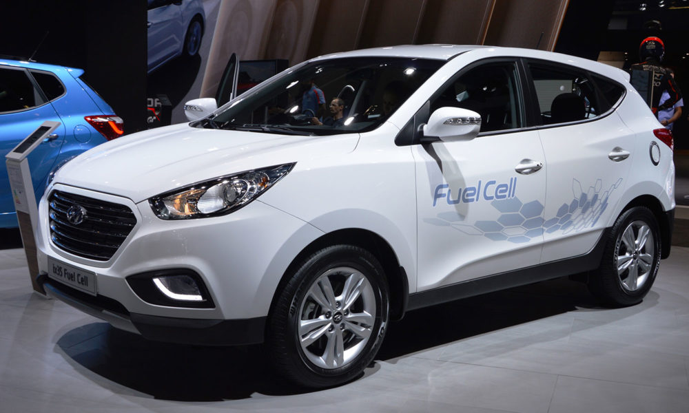 Hyundai ix35 Fuel Cell. Photo taken at exhibition IAA 2015 in Francfort, Germany.