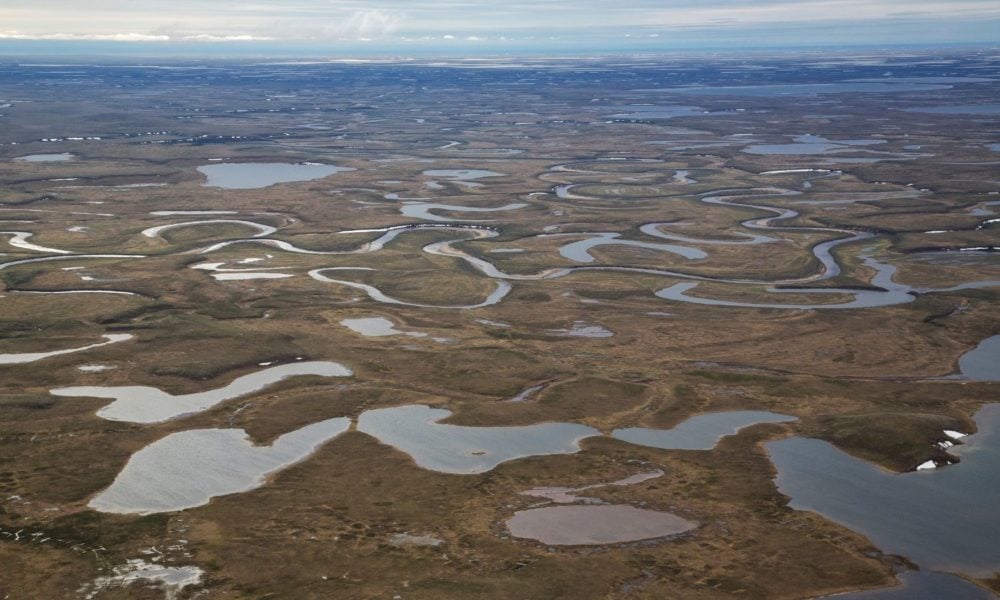 Aerial view of National Petroleum Reserve in Alaska