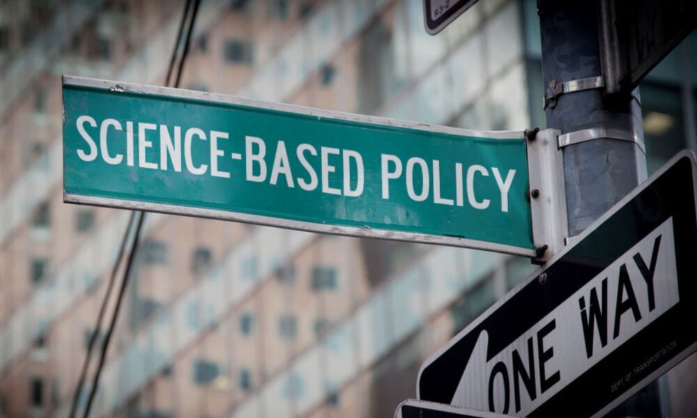 science-based policy street sign