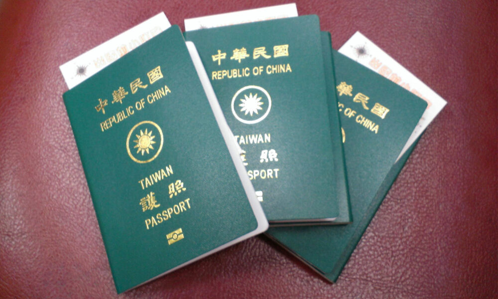 Three passports from Taiwan
