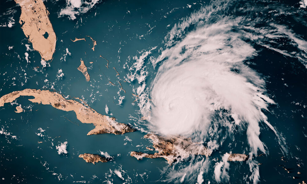 Hurricane Fiona over Puerto Rico, Sept. 20, 2022.