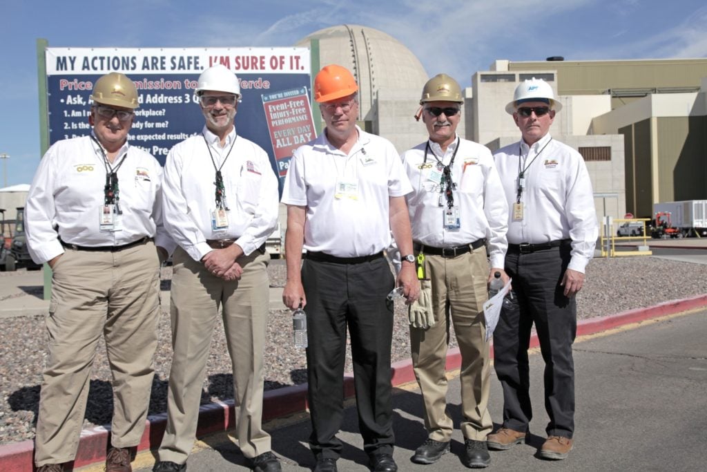 Fig. 2 Gene Eimar, Brian Blackmore, Dave Lochbaum, Don Vogt and Mike Powell. (Source: Arizona Public Service Company)