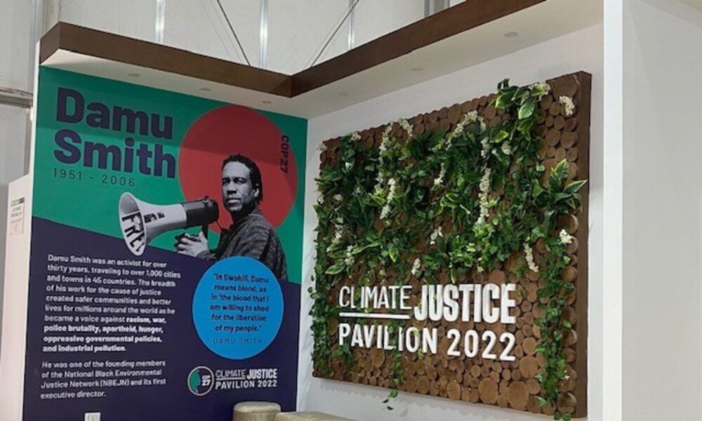 A view of the Climate Justice Pavilion at COP27 in Egypt