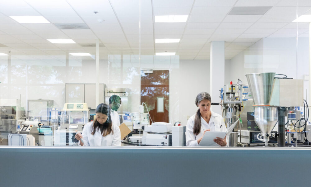 Scientists in a research laboratory.